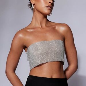 Meshki Valerie Diamante Bandeau - Silver